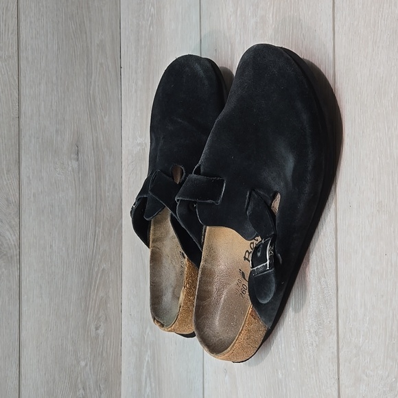 Betula By Birkenstock Women Suede Boston Mule clog shoes sz 40/9 Narrow - Picture 1 of 14